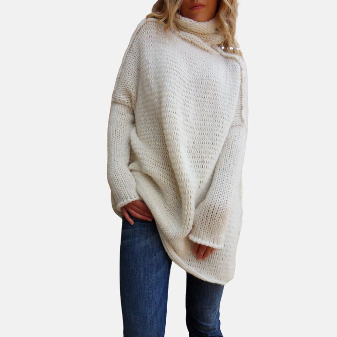 Samy - Oversized Strickpullover mit Kragen