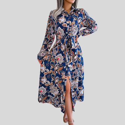 Vivienne - Paisley-PrintMaxikleid mit hohem Schlitz