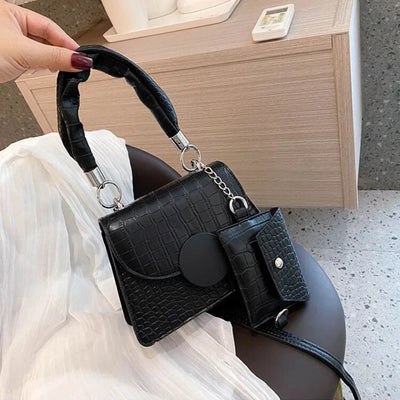 Bianca - Schicke Handtasche mit Struktur und Rundverschluss