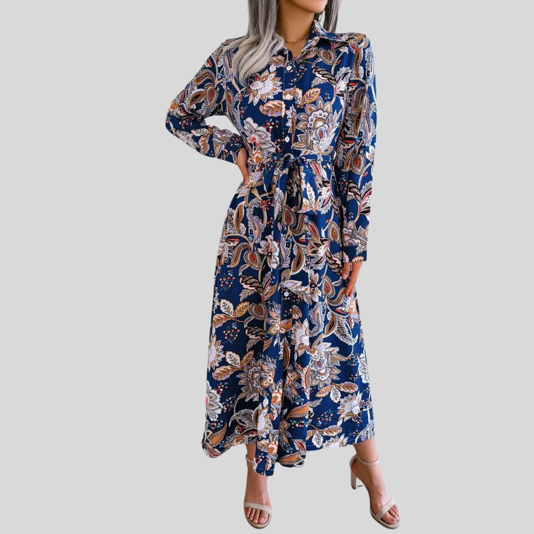 Vivienne - Paisley-PrintMaxikleid mit hohem Schlitz