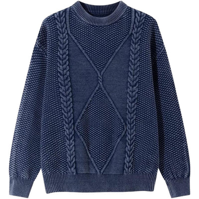 Carlton - Strukturierter Strickpullover mit Zopfmuster