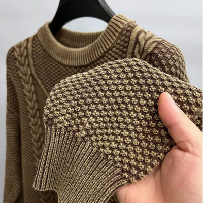 Carlton - Strukturierter Strickpullover mit Zopfmuster