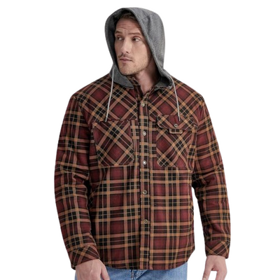 Bradford - Gefütterte Flanelljacke mit Kapuze