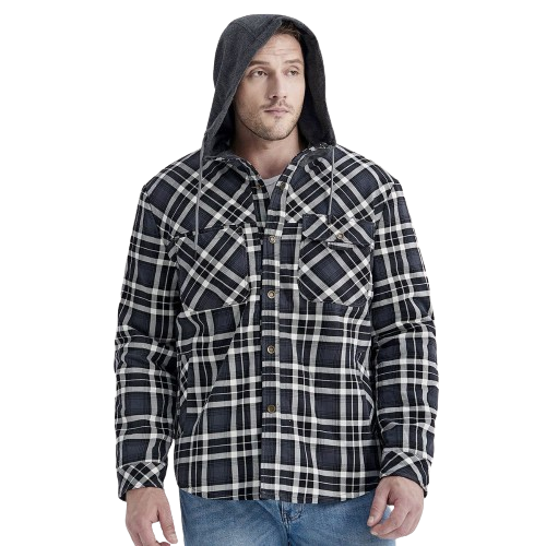 Bradford - Gefütterte Flanelljacke mit Kapuze