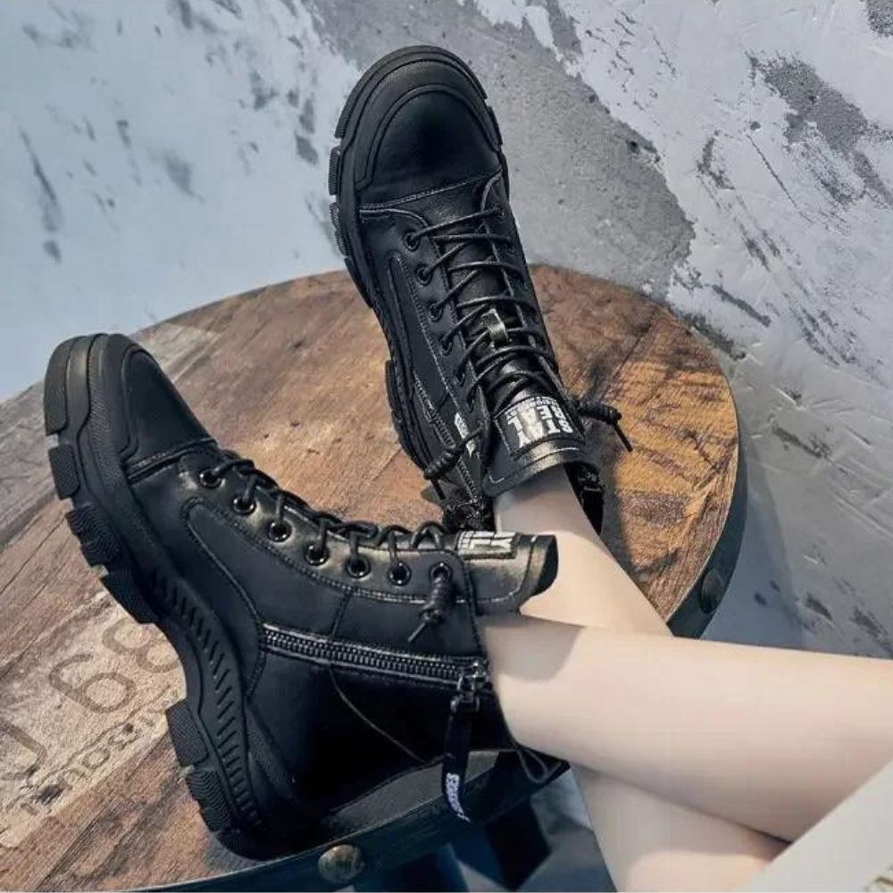 Sierra - High-Top-Sneakerstiefel mit seitlichem Reißverschluss