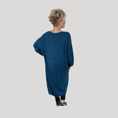 Evelyn - Asymmetrischer Saum-Pullover in Pflaume