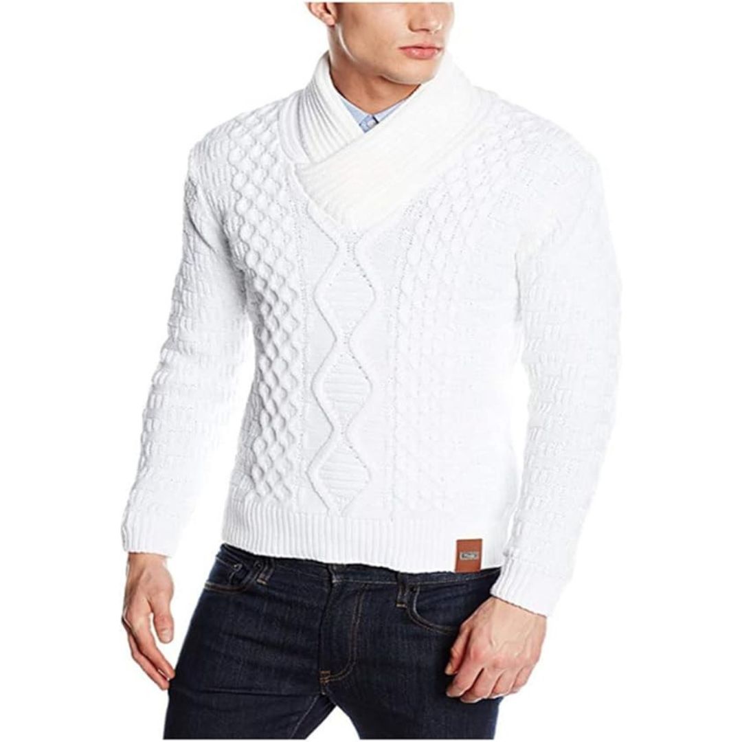 Maxwell - Klassischer Zopfstrickpullover mit Rollkragen