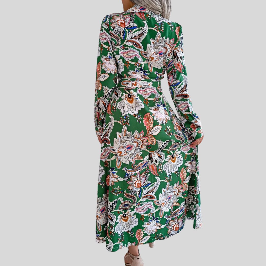 Vivienne - Paisley-PrintMaxikleid mit hohem Schlitz