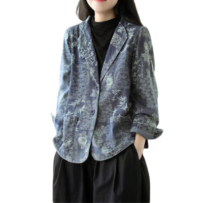 Delilah - Blazer mit floralem Jacquardmuster