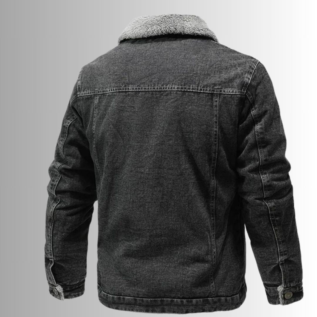 Carter - Sherpa-gefütterte Jeansjacke mit Knopfverschluss