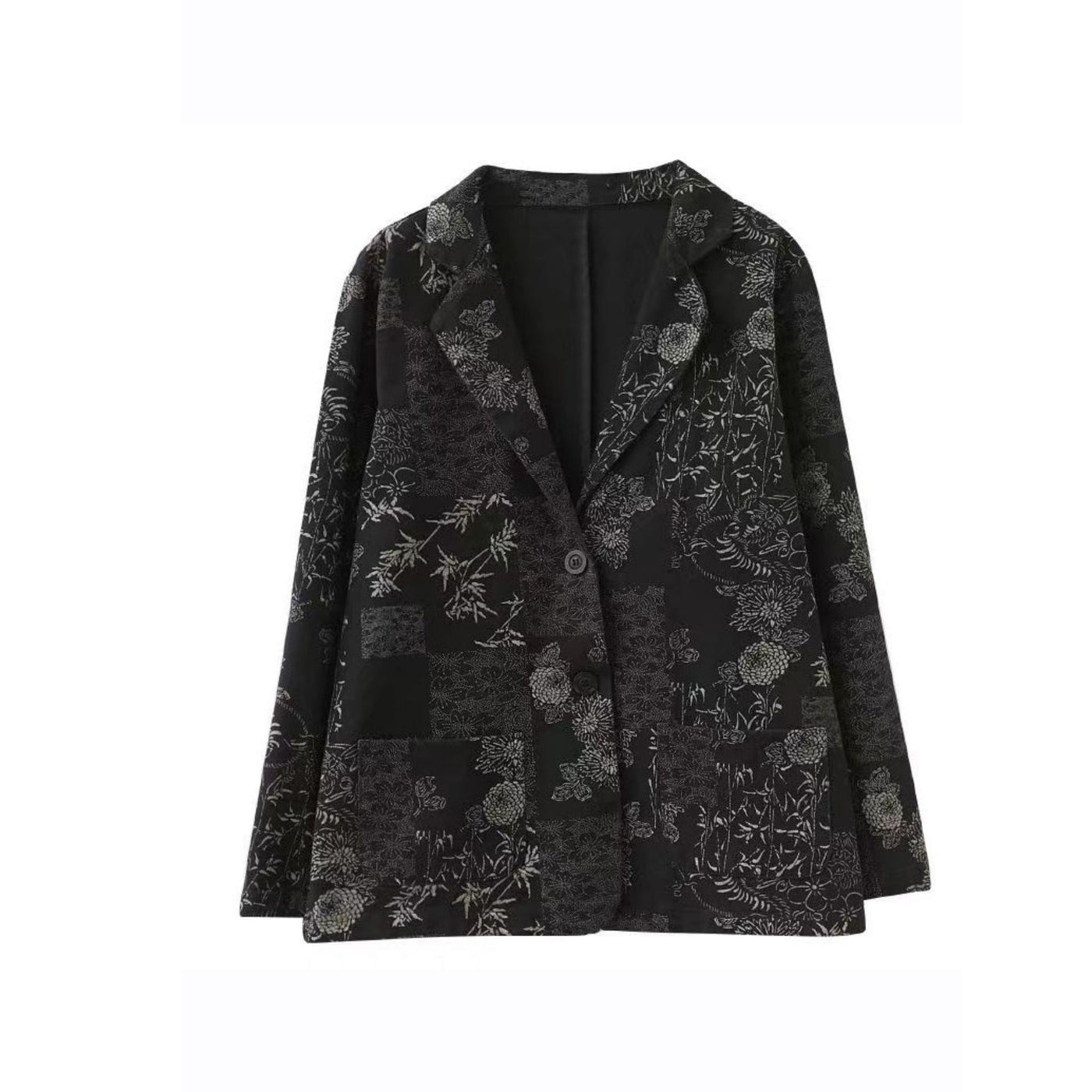 Delilah - Blazer mit floralem Jacquardmuster