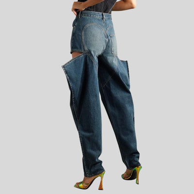 Audrey - Einzigartige High-Waist Jeans mit Ausschnitten