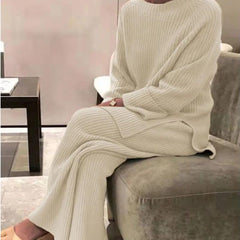 Zonaya - Weiche gestrickte Loungewear-Sets mit langen Ärmeln