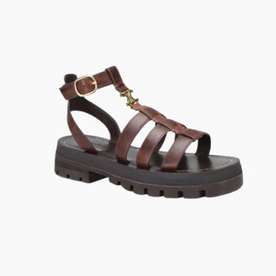 Celine - Schicke Riemchensandalen mit goldener Akzent-Schnalle