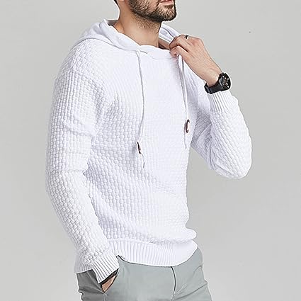 Ethan - Strukturierter Kapuzenpullover mit Kordelzugdetail