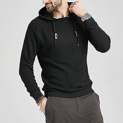 Ethan - Strukturierter Kapuzenpullover mit Kordelzugdetail