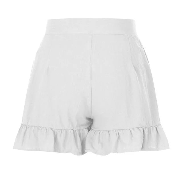 Emma - Shorts mit hoher Taille und gerüschtem Saum