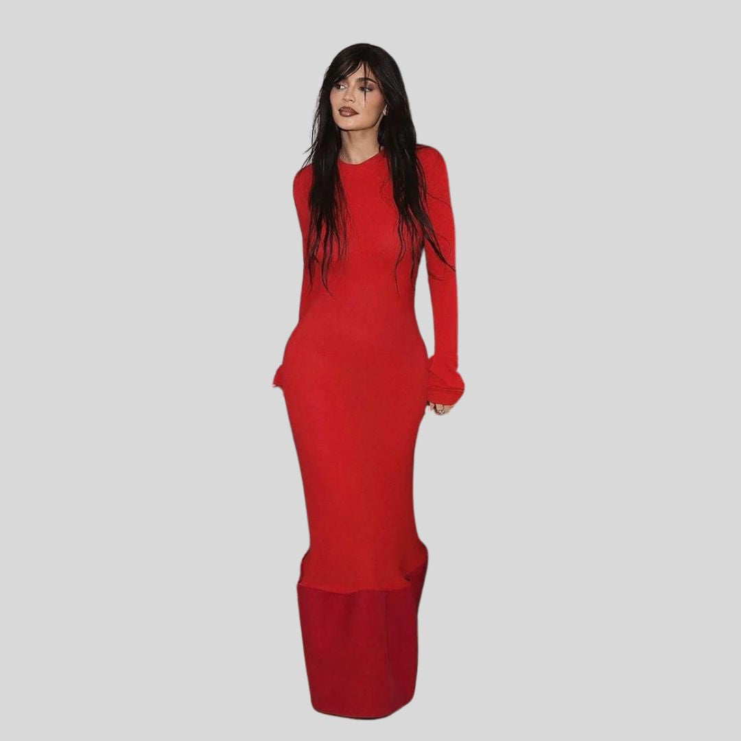 Valentina - Meerjungfrauen-Maxikleid mit Volantsaum