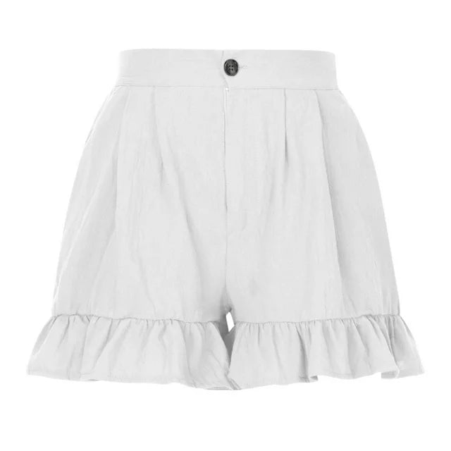 Emma - Shorts mit hoher Taille und gerüschtem Saum