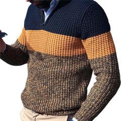 Adriano - Gradient-Strickpullover mit Halbreißverschluss