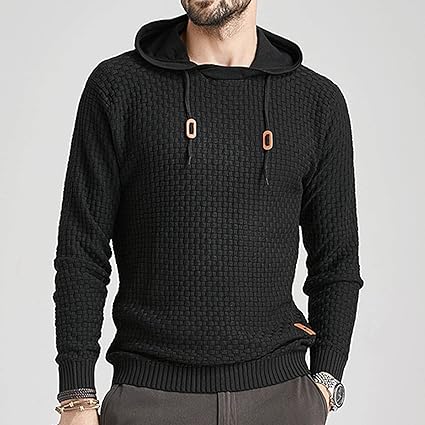 Ethan - Strukturierter Kapuzenpullover mit Kordelzugdetail