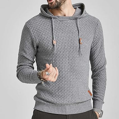 Ethan - Strukturierter Kapuzenpullover mit Kordelzugdetail