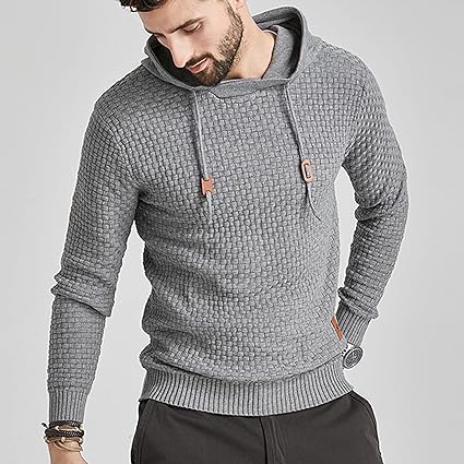 Ethan - Strukturierter Kapuzenpullover mit Kordelzugdetail