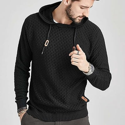 Ethan - Strukturierter Kapuzenpullover mit Kordelzugdetail