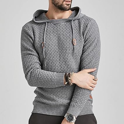 Ethan - Strukturierter Kapuzenpullover mit Kordelzugdetail