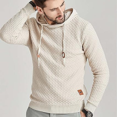 Ethan - Strukturierter Kapuzenpullover mit Kordelzugdetail