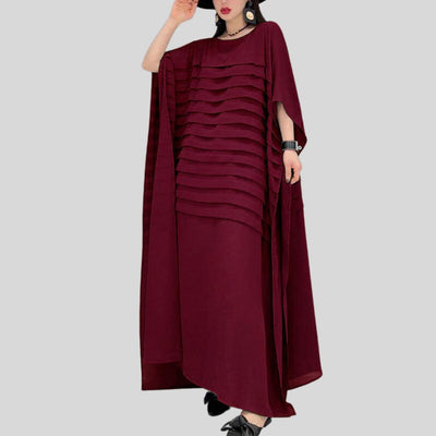 Emilia - Fließendes Lagen-Tunika-Kleid mit Asymmetrischem Saum