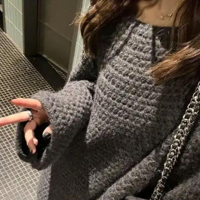 Emera - Oversized Strukturpullover mit weiten Ärmeln