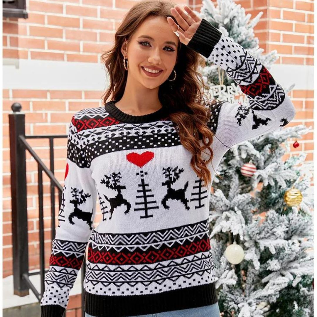 Noelle - Festlicher Pullover mit Weihnachtsmotiv