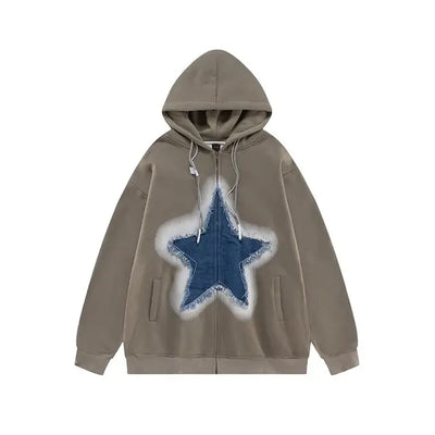 Stellar - Kapuzen-Sweatshirt mit Sternen-Patch-Detail