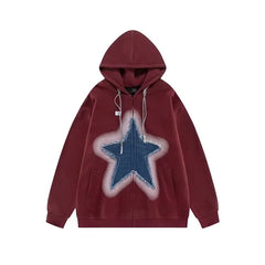 Stellar - Kapuzen-Sweatshirt mit Sternen-Patch-Detail