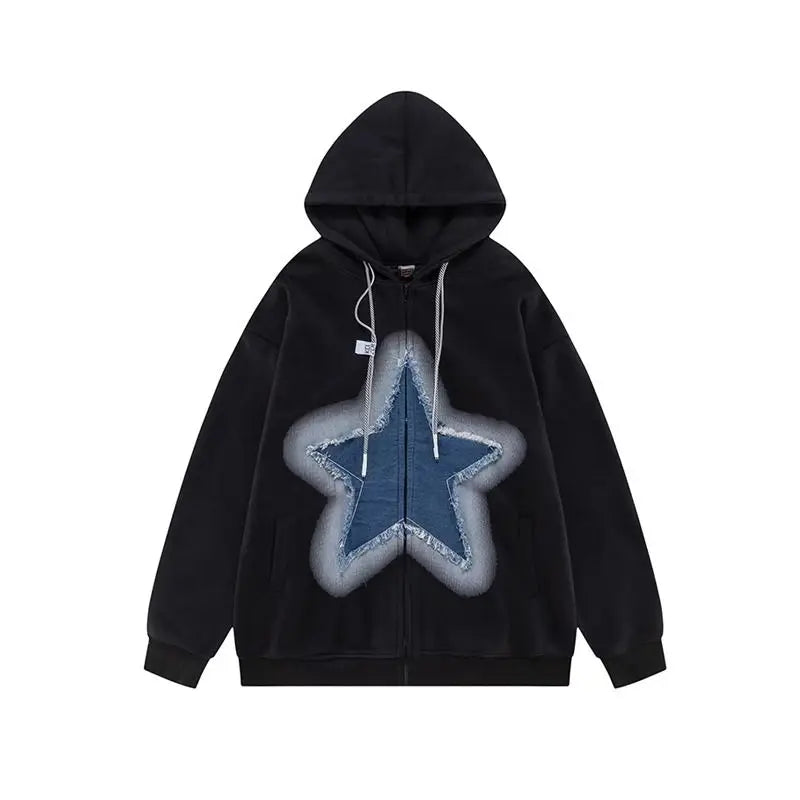 Stellar - Kapuzen-Sweatshirt mit Sternen-Patch-Detail