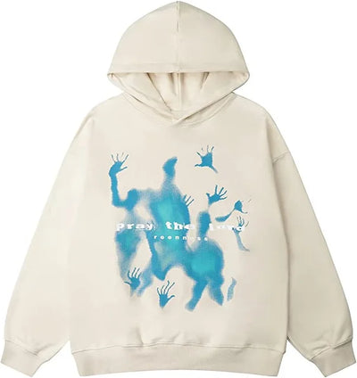 Joshua - Lässiger Hoodie mit grafischem Handabdruck-Design