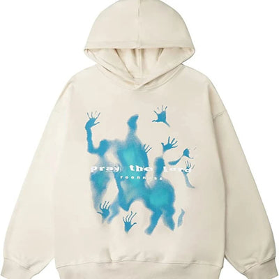 Joshua - Lässiger Hoodie mit grafischem Handabdruck-Design