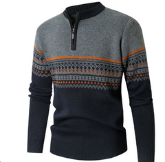 Dale of Norway - Hochgeschlossener Reißverschluss-Pullover mit Fair-Isle-Muster