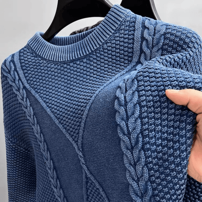 Carlton - Strukturierter Strickpullover mit Zopfmuster