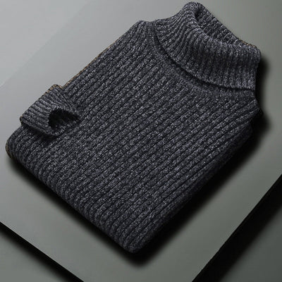 Verdon - Gerippter Rollkragenpullover mit schmaler Passform