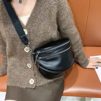 Liana - Schicke Ledertasche mit Verstellbarem Riemen