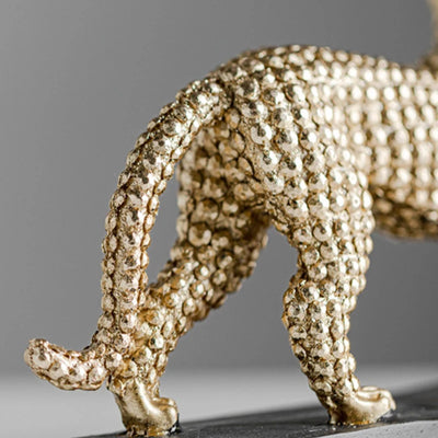 Selene - Leopard-Statue mit Strassverzierung