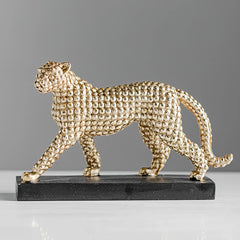 Selene - Leopard-Statue mit Strassverzierung