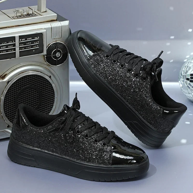 Ava - Glitzernde Sneaker mit Dicker Sohle und Ketten-Detail