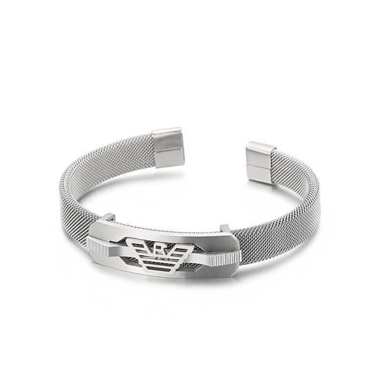 Vicente - Zweifarbiges Mesh-Armband mit geometrischer Platte