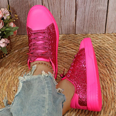 Ava - Glitzernde Sneaker mit Dicker Sohle und Ketten-Detail