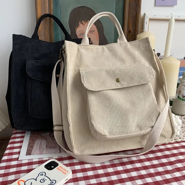 Harper - Corduroy Rucksack mit Fronttaschenverschluss