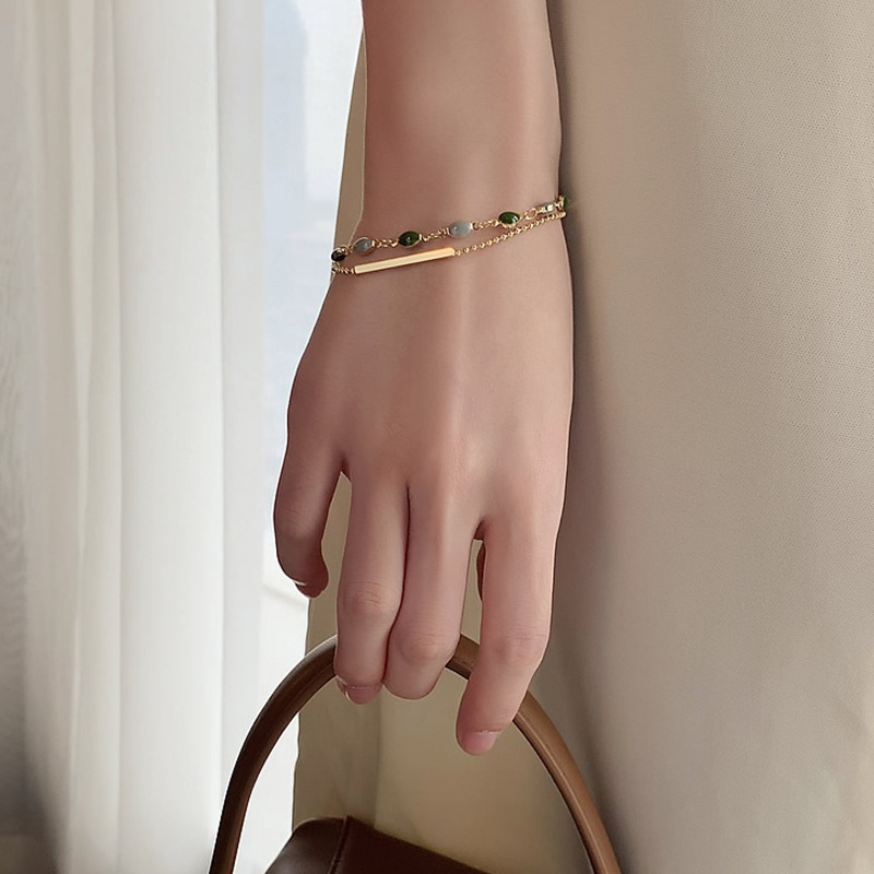 Giselle - Zweisträngiges Armband mit ovalen Akzenten