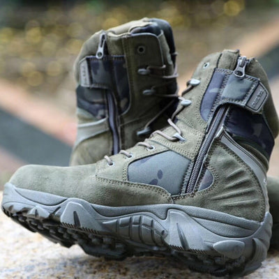 Maverick - Taktische Kampfstiefel mit verstärkter Sohle und Reißverschluss